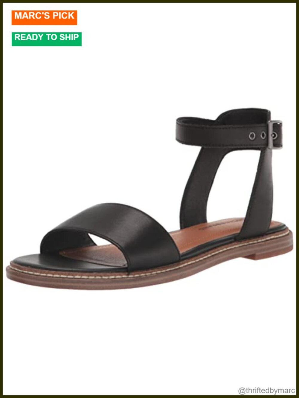 Braided Leather Flat Sandals with Adjustable Ankle Strap